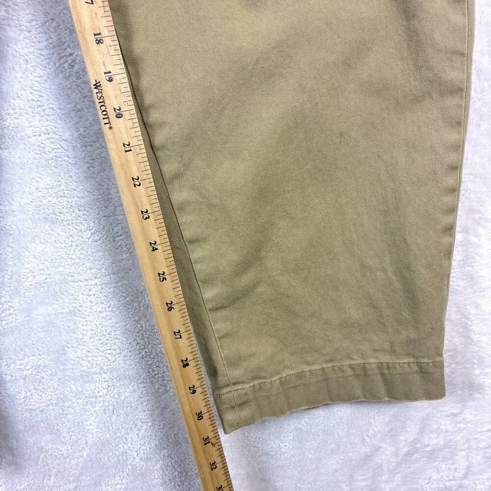 Polo Ralph Lauren Pants Men 38x31 Beige Twill Field Chino Pleated Preppy Classic